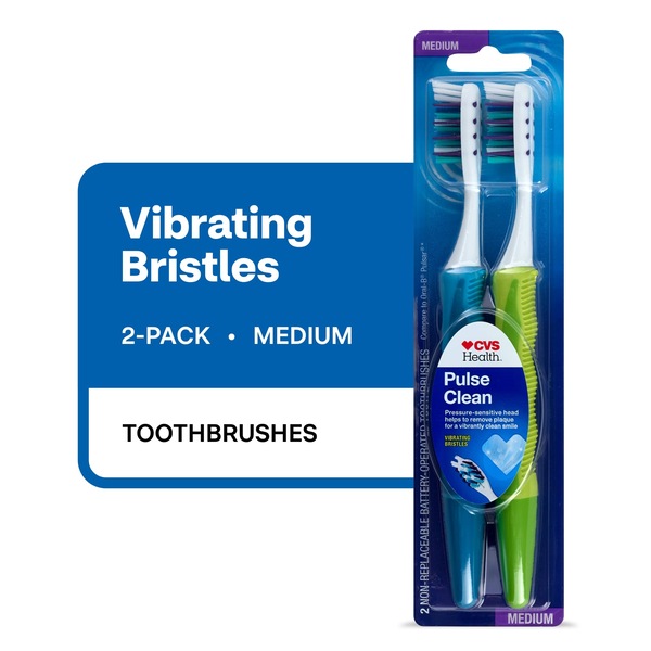 CVS Health Pulse Clean Toothbrush, Medium Bristle