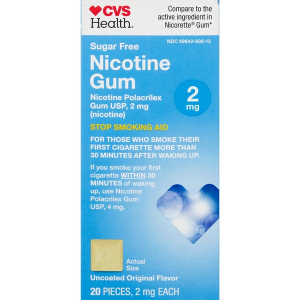 CVS Health Sugar Free Nicotine Gum, Original