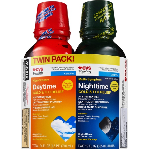 CVS Health Non-Drowsy Daytime & Multi-Symptom Cold & Flu Relief Combo Pack