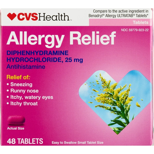 CVS Health Allergy Relief Diphenhydramine Tablets
