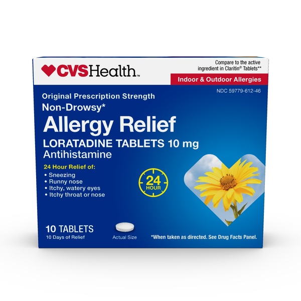 CVS Health Allergy Relief Non-Drowsy Loratadine Tablets 10mg