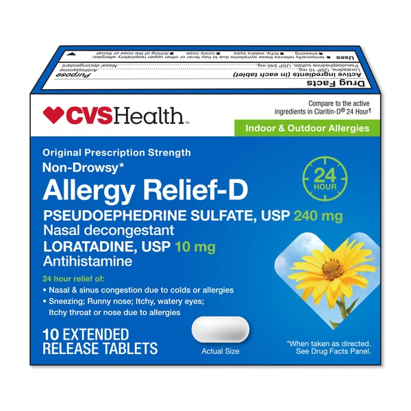 CVS Health Original Prescription Strength Non-Drowsy Allergy Relief-D Tablets