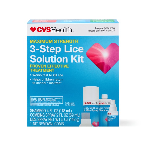 CVS Health Maximum Strength 3-Step Lice Solution Kit