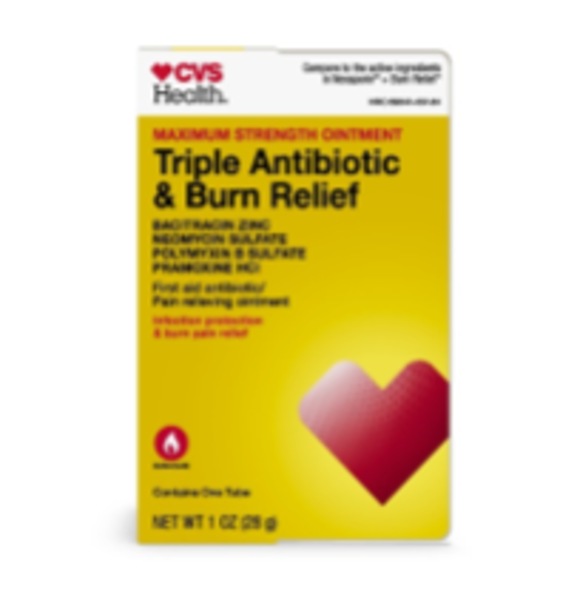 CVS Health Maximum Strength Triple Antibiotic Plus Burn Relief, 1 OZ