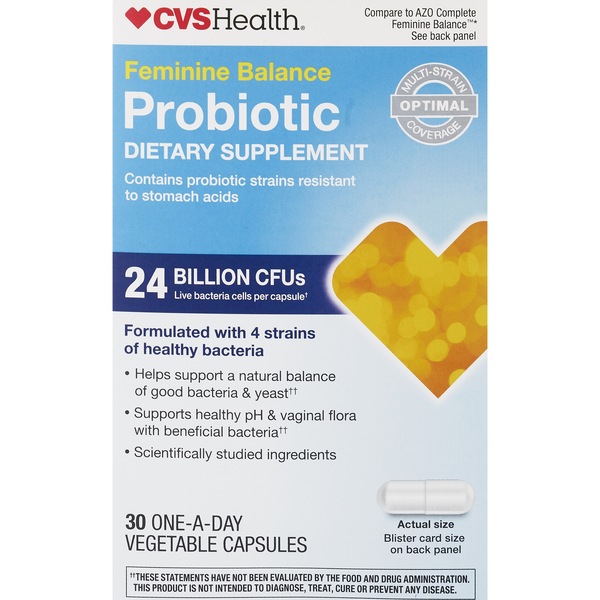 CVS Health Feminine Balance Probiotic Dietary Supplements, 30 CT