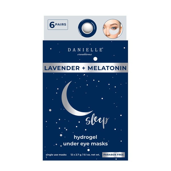 Danielle Lavender and Melatonin Hydrogel Under Eye Patches, 6CT