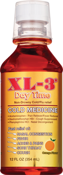 XL-3 Night Time Cold Medicine, Non-Drowsy Cold & Flu Relief