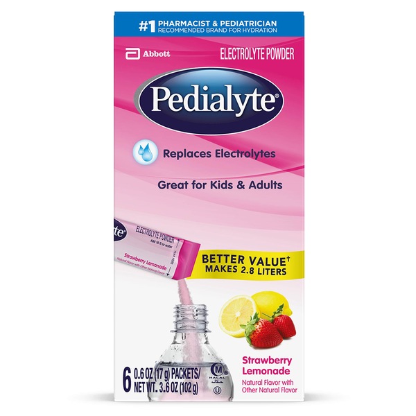 Pedialyte Electrolyte Powder, 0.6 OZ, 6 CT