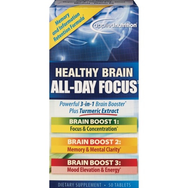 Applied Nutrition Healthy Brain All-Day Focus Tablets, 50CT