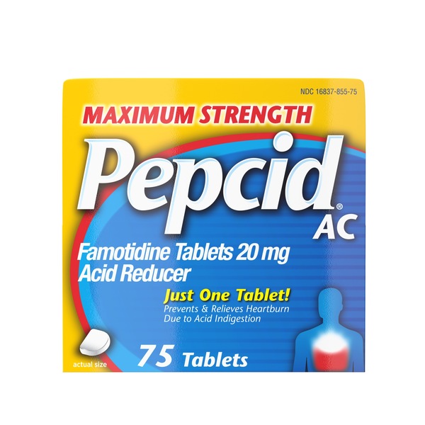 Pepcid AC Maximum Strength for Heartburn Prevention & Relief Tablets
