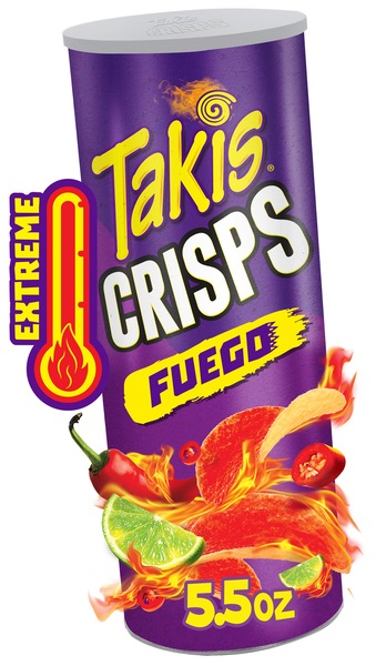 Takis Crisps Fuego Hot Chili Pepper & Lime Potato Crisps, 5.5 oz