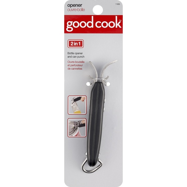 Good Cook 2 in 1 Bottle Opener And Can Punch
