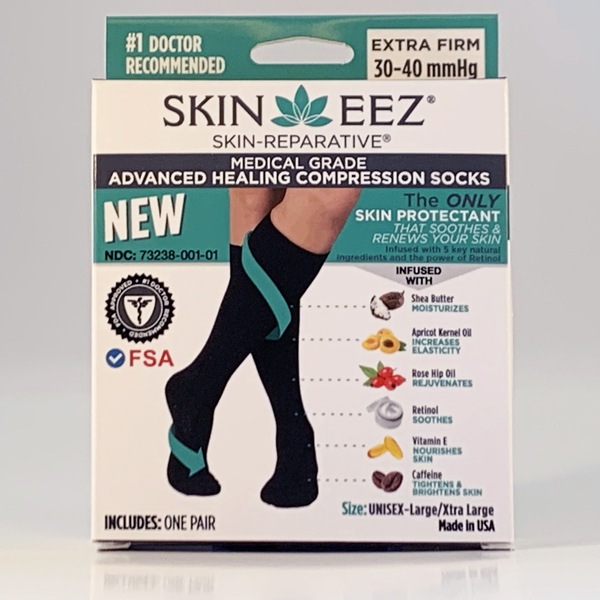 Skineez Medical Grade Compression Black Sock