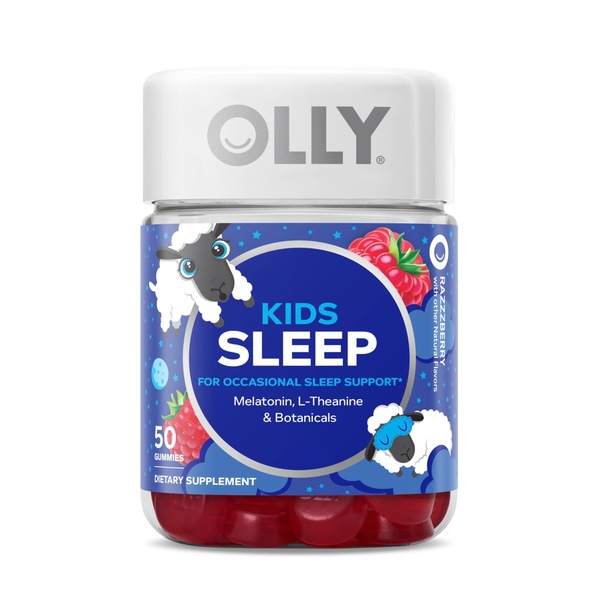 OLLY Kids Sleep Gummies, Occasional Sleep Support, 0.5mg Melatonin - Raspberry