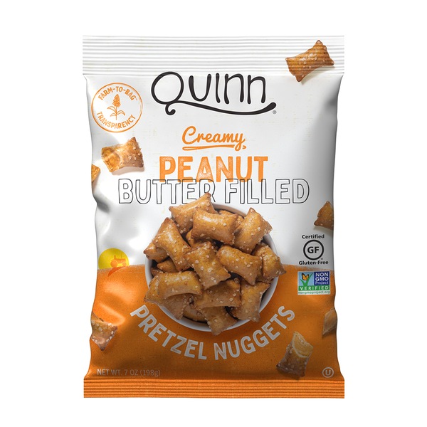 Quinn Creamy Peanut Butter Filled Pretzel Nuggets, 7 oz