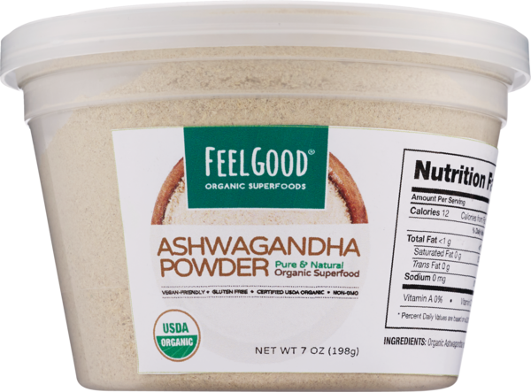 Feel Good Organic Superfood Ashwagandha Powder, 7 OZ