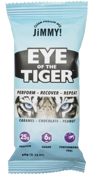 JiMMY! Eye of the Tiger Protein Bar, Caramel Chocolate Peanut, 2.13 oz