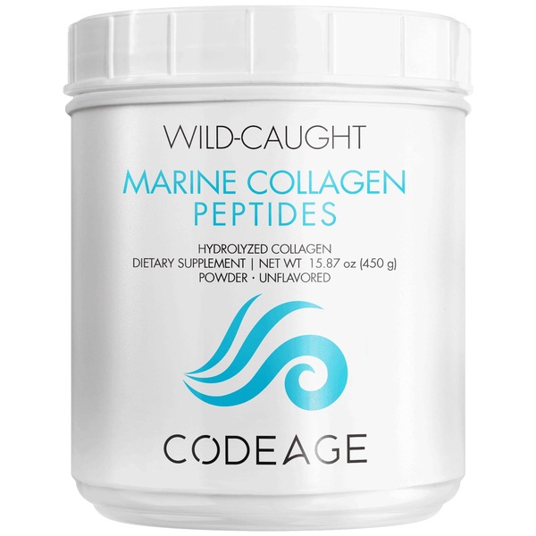 Marine Collagen Powder, Wild-Caught Hydrolyzed Fish Collagen Peptides Types 1 & 3, Non-GMO, 16 oz