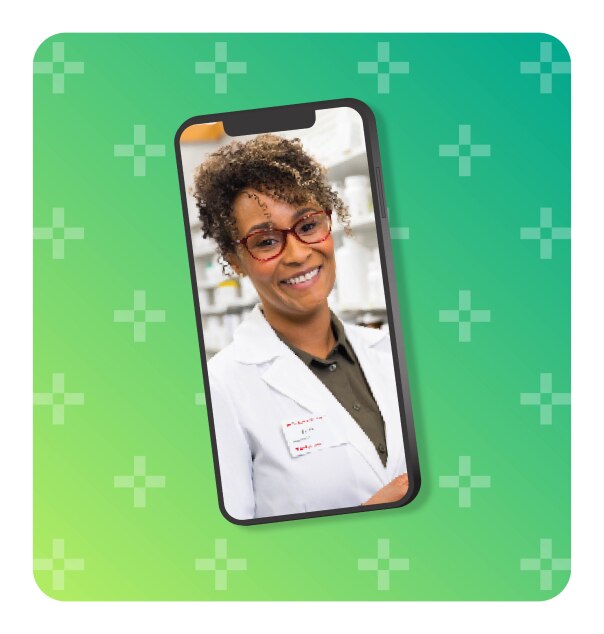 Cell phone screen with a CVS pharmacist