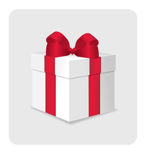 A wrapped gift box